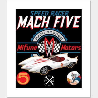 Speed Racer Mach 5 Mifune Motors Posters and Art